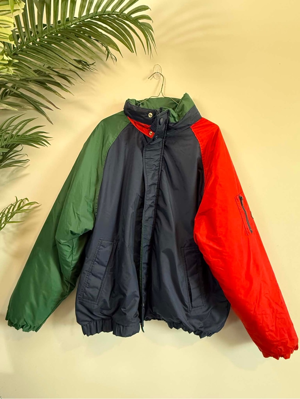 Catalina Navy, Green & Red Colorblock Puffer Jacket